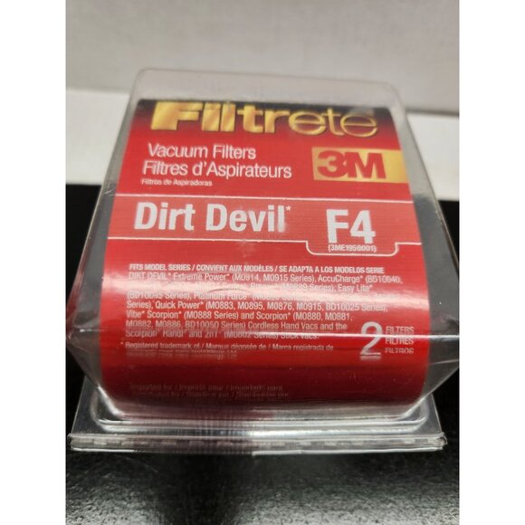 3M Filtrete Vacuum Filters Dirt Devil F4 Pack Of 2 For M085845 Series - Picture 2 of 7